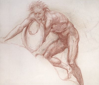 Mužský akt, studujte pro Herkula od Edward Burne Jones