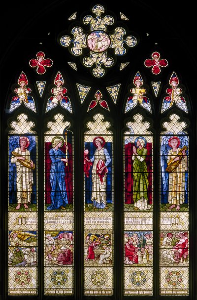 Oxford Harris Manchester College, Morris & Co., Edward Burne-Jones, West Wisndow, 1896 od Edward Burne Jones
