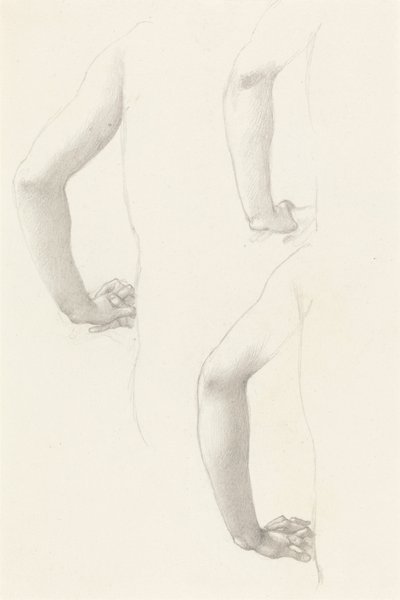 Studie paží a rukou od Edward Burne Jones