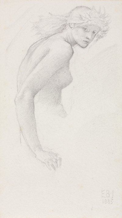 Studie ženské postavy od Edward Burne Jones