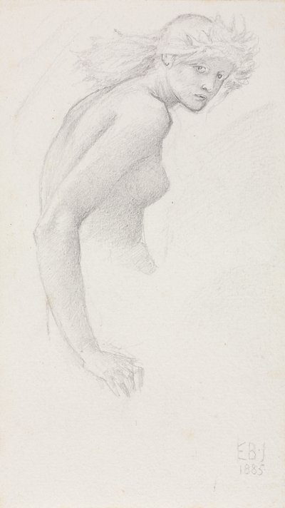 Studie ženské postavy, 1885. od Edward Burne Jones