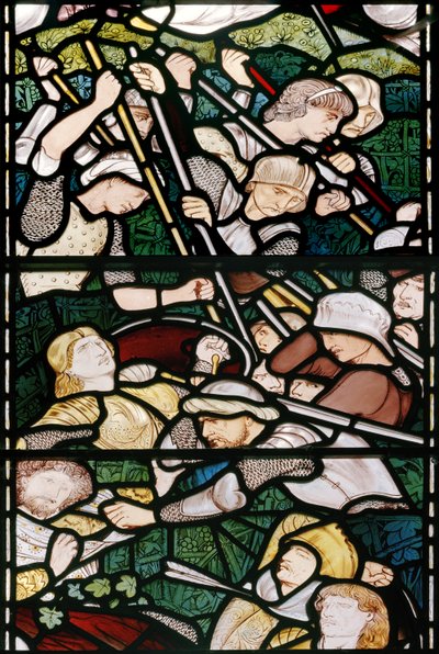Bitva u Beth Horon, 1862-3 (vitráže) od Edward Burne Jones