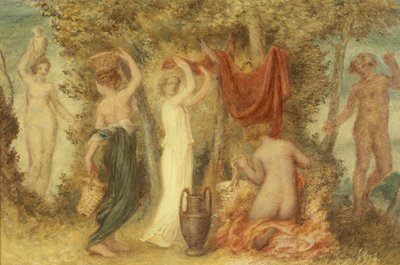 Votivní dary – klasická scéna (olej na papírové desce) od Edward Calvert