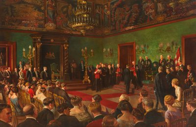 Pouť, 26. března 1926, člen Královského viktoriánského řádu sv. Jana Investitura na Maltě od Edward Caruana Dingli
