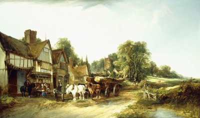 Vůz dřeva, 1845 od Edward Charles Williams