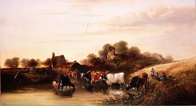 The Watering Place, scéna v Devonshiru od Edward Charles Williams