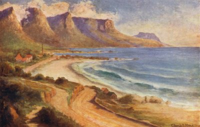 Kapský poloostrov, Jižní Afrika: Camps Bay (barevné lito) od Edward Clark Churchill Mace