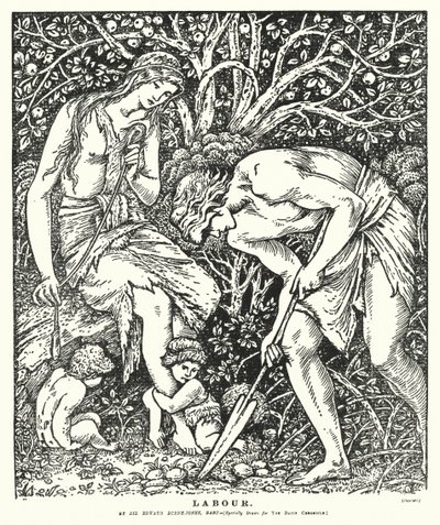 Práce (litografie) od Edward Coley (after) Burne-Jones