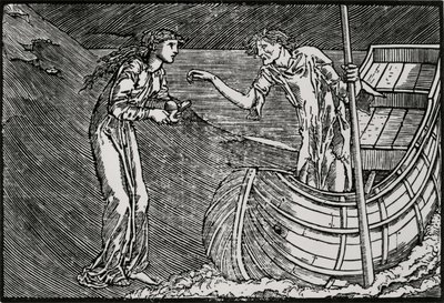 Charonův poplatek od Edward Coley (after) Burne Jones