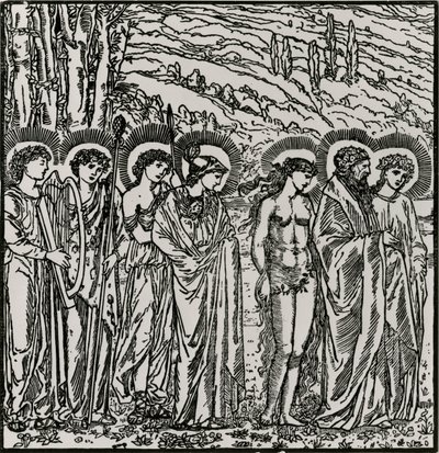 Vstup mezi bohy od Edward Coley (after) Burne Jones