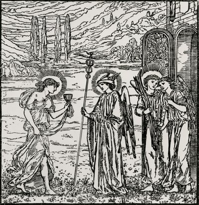 Vstup mezi bohy od Edward Coley (after) Burne Jones