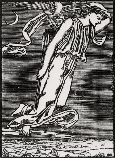 Psyché Očekávání Cupida od Edward Coley (after) Burne Jones