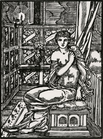 Psyché Očekávání Cupida od Edward Coley (after) Burne Jones