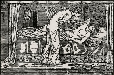 Psychické špehování od Edward Coley (after) Burne Jones