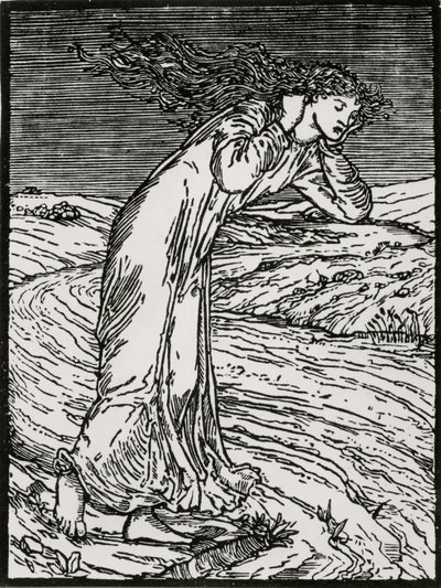 Psyché vrhající se do řeky od Edward Coley (after) Burne Jones