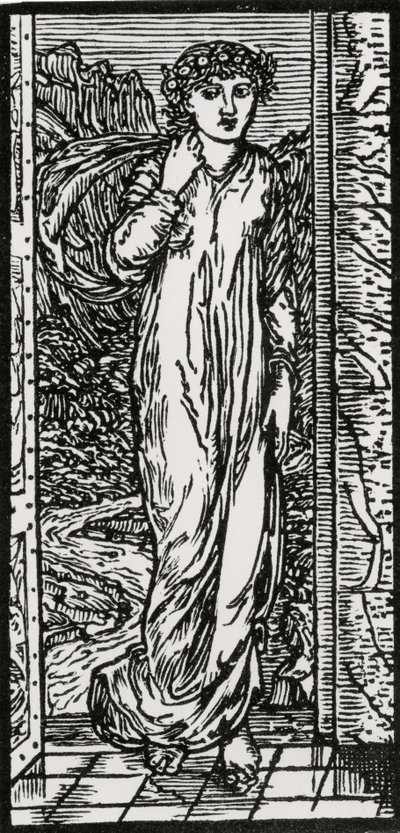 Psychika v zahradě od Edward Coley (after) Burne Jones