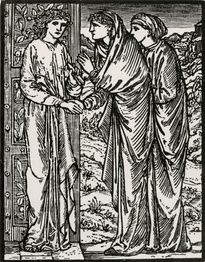 Druhá návštěva od Edward Coley (after) Burne Jones
