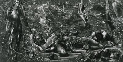 The Briar Wood, ze série The Briar Rose od Edward Coley (after) Burne Jones