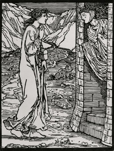 Mluvící věž od Edward Coley (after) Burne Jones