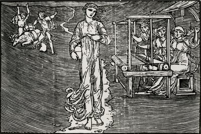 Tkalcovské ženy od Edward Coley (after) Burne Jones
