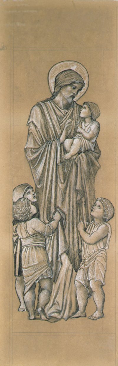Kristus žehná malým dětem od Edward Coley Burne Jones