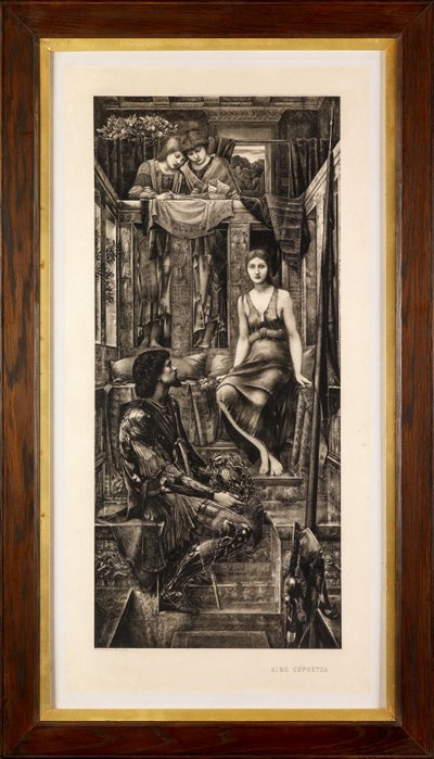 Král Cophetua a žebrácká služka (hlubotisk) od Edward Burne Jones