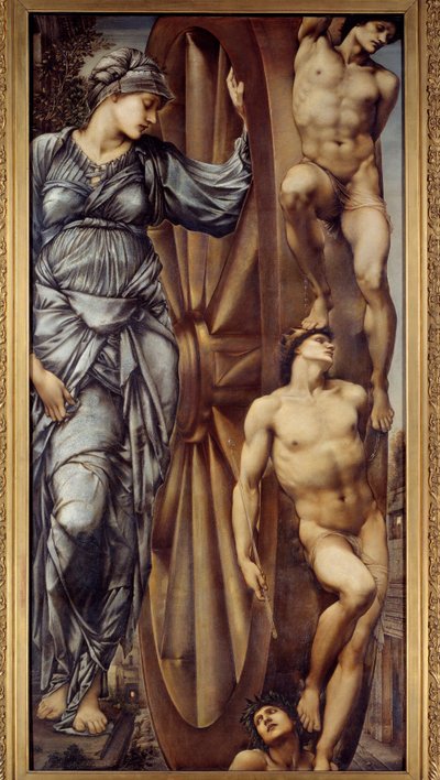 Kolo štěstěny. Obraz Jones Edward Burne (1833-1898) EC.ang od Edward Burne Jones