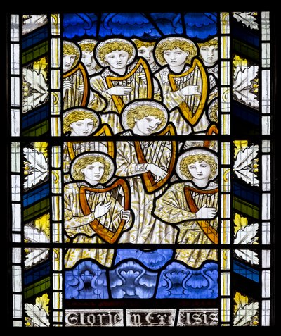 Cambridge, All Saints, Morris Marshall & Faulkner & Co, Edward Burne-Jones, Gloria In Excelsis, 1866 od Edward Burne Jones