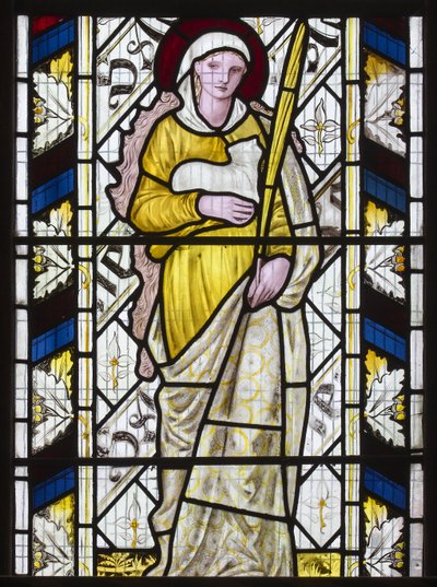 Cambridge, All Saints, Morris Marshall & Faulkner & Co, Edward Burne-Jones, St Agnes, 1866 od Edward Burne Jones