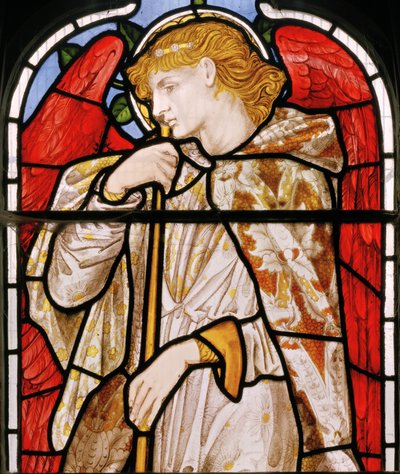 Cheddleton, Morris, Marshall, Faulkner & Co, Edward Burne-Jones, Trumpeting Angel, 1869 od Edward Burne Jones