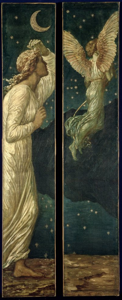 Cupid and Psyche - Palace Green Murals - Cupid Flying away from Psyche, 1881 od Edward Burne Jones