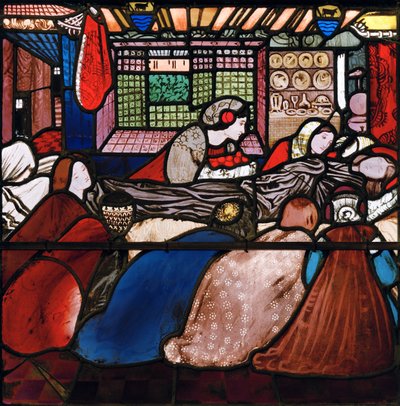 Smrt St Frideswide, 1859 (vitráže) od Edward Burne Jones