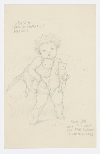 Dopis umělcově vnučce Angele Thirkell (tužka na papíře) od Edward Burne Jones