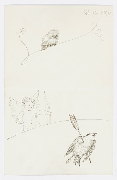 Dopis umělcově vnučce Angele Thirkell (tužka na papíře) od Edward Burne Jones