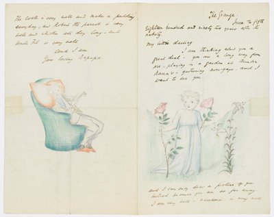 Dopis umělcově vnučce Angele Thirkell (tužka na papíře) od Edward Burne Jones