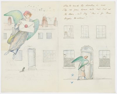 Dopis umělcově vnučce Angele Thirkell (tužka na papíře) od Edward Burne Jones