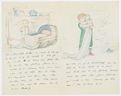 Dopis umělcově vnučce Angele Thirkell (tužka na papíře) od Edward Burne Jones