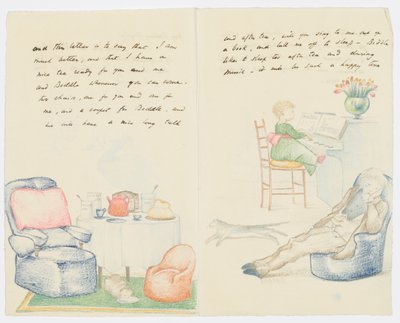 Dopis umělcově vnučce Angele Thirkell (tužka na papíře) od Edward Burne Jones