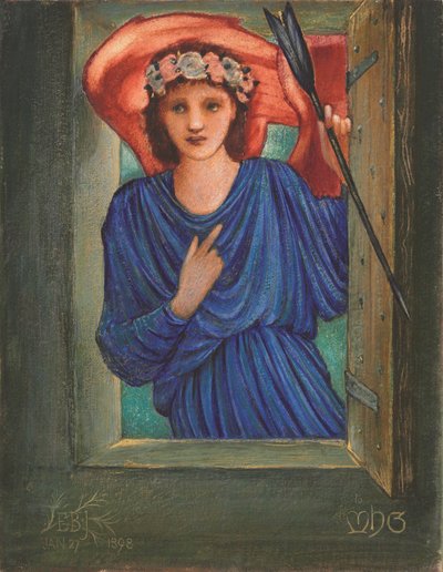 Láska u okna od Edward Coley Burne Jones