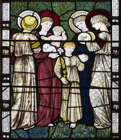 Matky a děti, 1865 (vitráže) od Edward Burne Jones