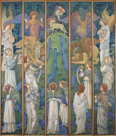 Ráj s uctíváním Svatého Beránka, kolem 1875-80 od Edward Burne Jones