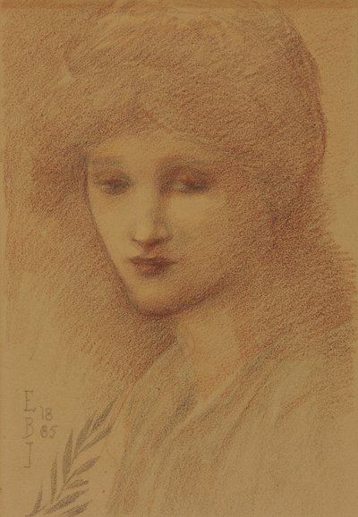Portrét Laury Lytteltonové, rozené Tennantové, se sklopenýma očima, 1885 od Edward Burne Jones