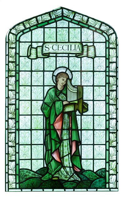 Svatá Cecílie, asi 1897, Edward Burne Jones (vitráže, malované a olovnaté sklo) od Edward Coley Burne Jones