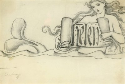 Studie pro Helenu, kolem roku 1880 od Edward Burne Jones