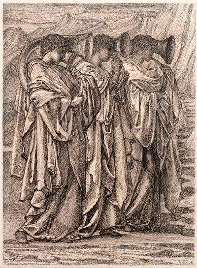 Studie pro "The Challenge in the Wilderness", c.1875 od Edward Burne Jones