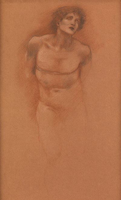 Studie k postavě lásky v "Autu lásky" od Edward Burne Jones