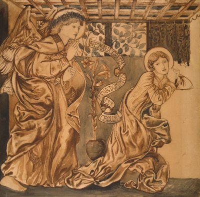Zvěstování, kolem roku 1862 od Edward Burne Jones