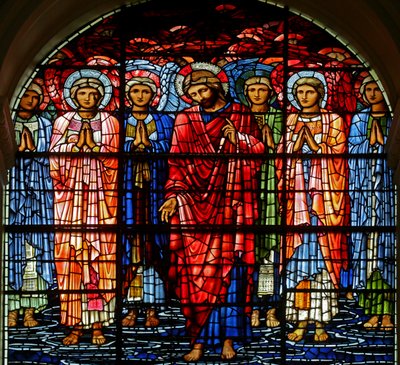 Nanebevstoupení, 1885-1897 (vitráže) od Edward Burne Jones