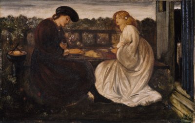 Hráč backgammonu, 1862 od Edward Burne Jones