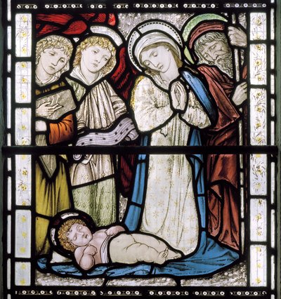 Narození Páně, 1877 (vitráže) od Edward Burne Jones